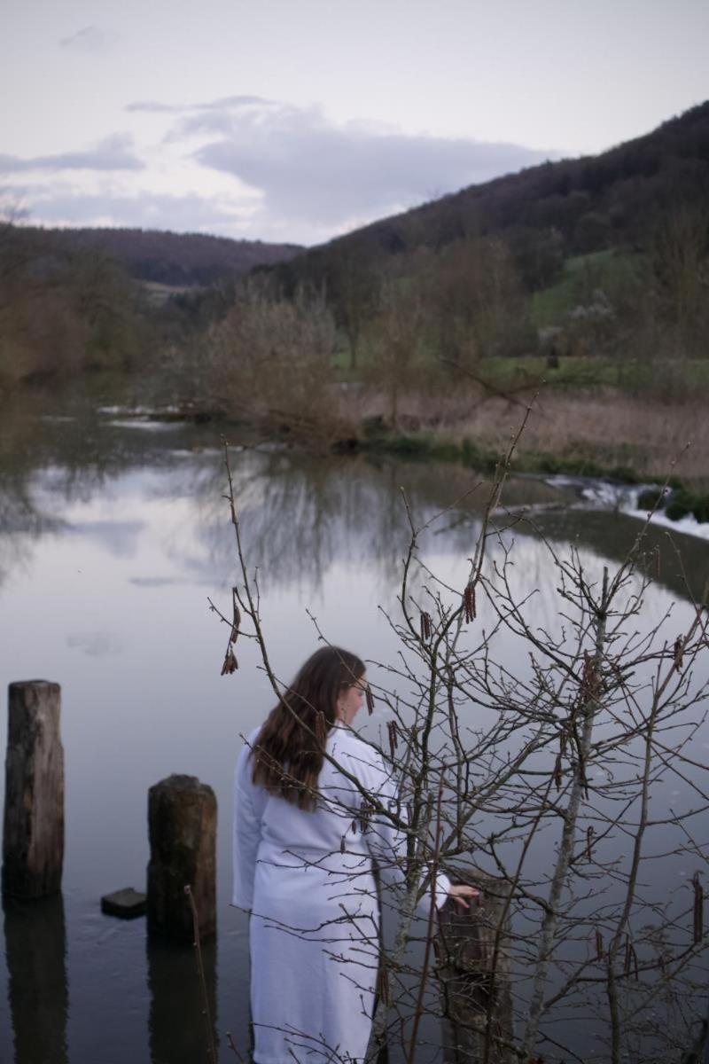 Freistehendes Ferienhaus Renkenmühle näher kann man am Wasser nicht wohnen Eberbach  Exterior foto